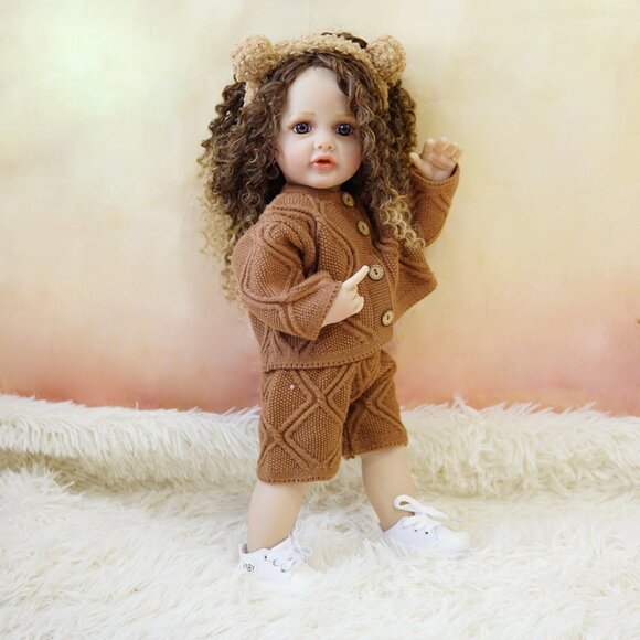 55 cm Babylistic Soft Silicone Vinyl Talking Reborn Doll - Picture 7 of 10